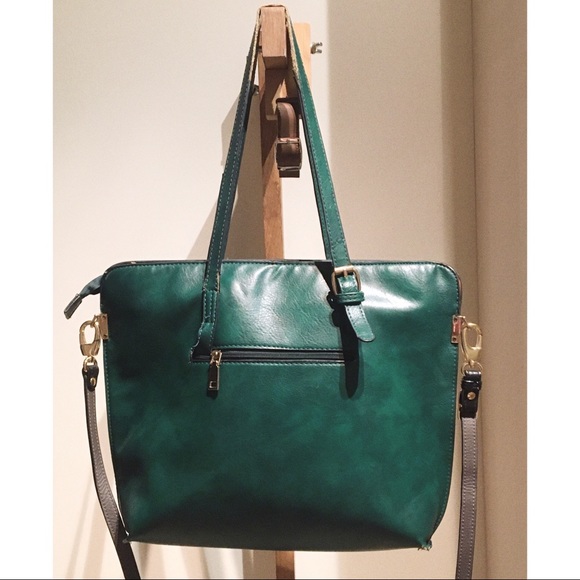 COPY - COPY - Vintage bag dark green leather - Picture 2 of 8